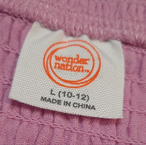 Girls 2pc Matching Set - eyelet ruffle top & ruffle layered skirt Size: L 10-12 - Picture 5 of 11